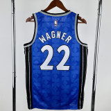23-24 Magic WAGNER #22 Dark Blue Top Quality Hot Pressing NBA Jersey (Retro Logo)