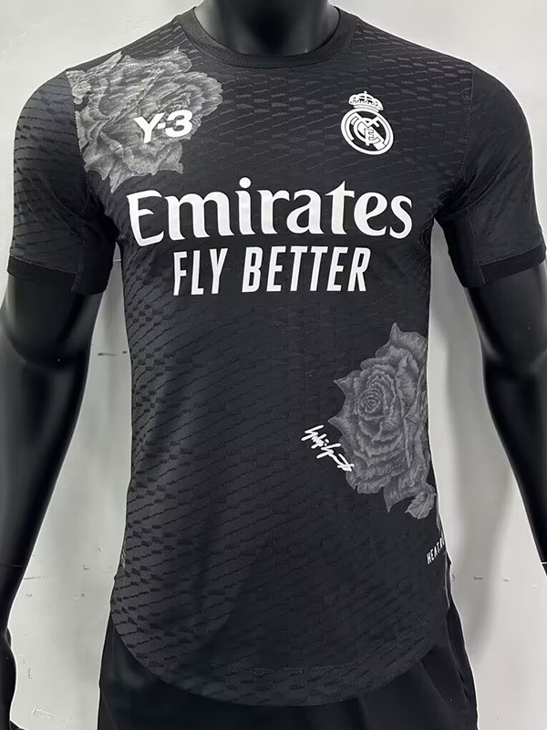 23-24  Real Madrid Y-3 Black Player Version Soccer Jersey