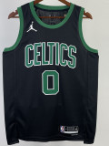 22-23 CELTICS TATUM #0 Black Top Quality Hot Pressing NBA Jersey (Trapeze Edition)
