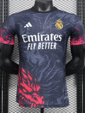 24-25   Real Madrid  Black Red Special Edition Player Version Soccer Jersey