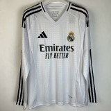 24-25 Real Madrid Home Long Sleeve Soccer Jersey