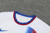 24-25Mens Barcelona White Training Short Suit