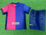 24-25  Barcelona Home Kids Player Version Soccer Jersey