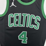 22-23 Celtics HOLIDAY #4 Black Top Quality Hot Pressing NBA Jersey (Trapeze Edition)