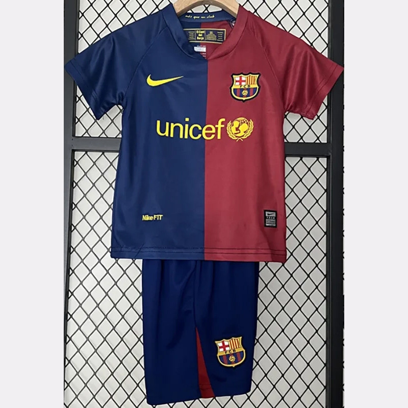 2008-2009  Mens  Barcelona Home Kids Retro Soccer Jersey
