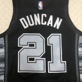 22-23 SA Spurs DUNCAN #21 Black Top Quality Hot Pressing NBA Jersey (Trapeze Edition)