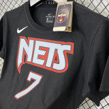 T200 Nets DURANT #7 Black High Quality Casual T-Shirt