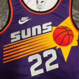 22-23 SUNS AYTON #22 Purple Top Quality Hot Pressing NBA Jersey (Retro Logo)