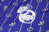 24-25 Real Madrid  Purple Half Pull Tracksuit