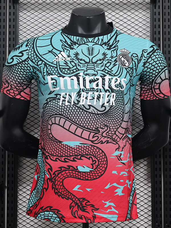 24-25 Real Madrid  Blue Red Special Edition Player Version Soccer Jersey #