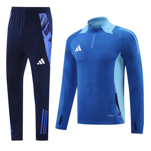2024 AD Fancy blue Half Pull Tracksuit #AB07