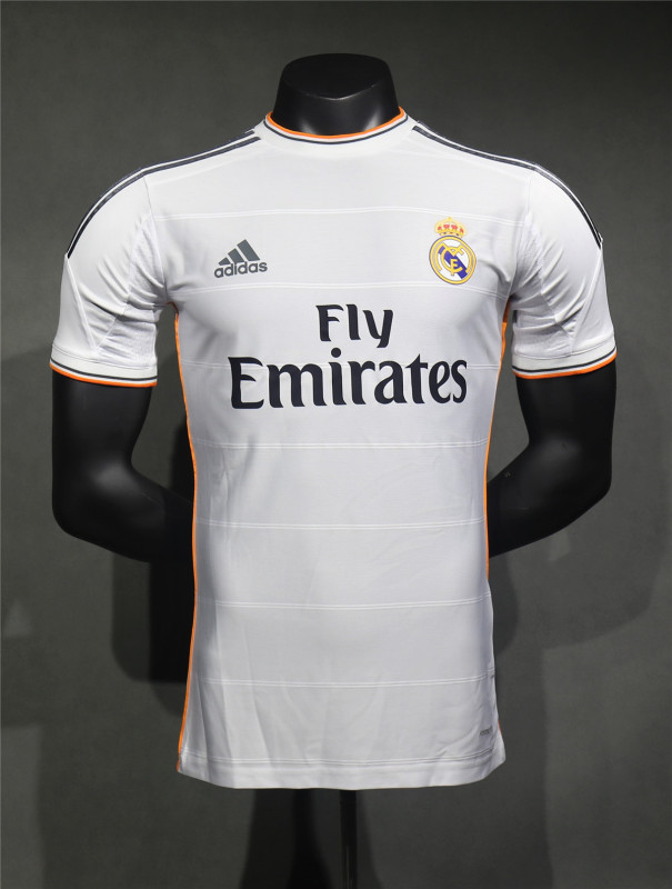 Mens Real Madrid Retro Home Authentic Jersey 2013/14 - Match