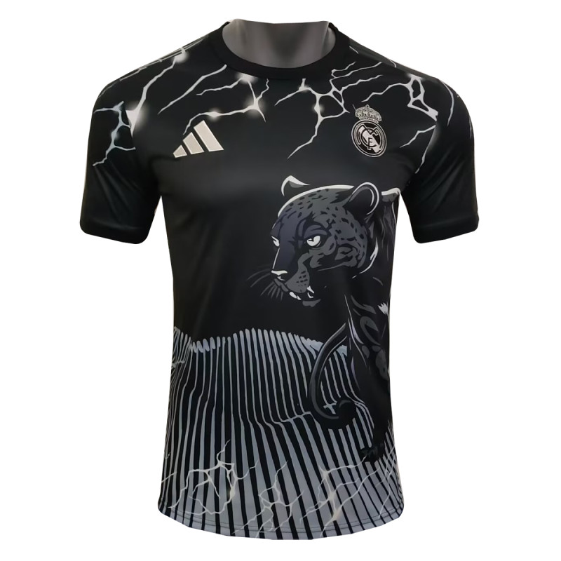 Mens Real Madrid Special Edition Black Leopard Jersey 2024/25