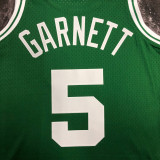 2008 CELTICS GARNETT #5 Green Retro Top Quality Hot Pressing NBA Jersey
