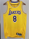 22-23 LAKERS BRYANT #8 Yellow Top Quality Hot Pressing NBA Jersey