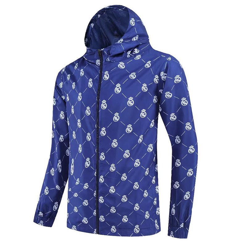 23-24 Real Madrid Blue Windbreaker