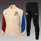 Kids Barcelona Jacket + Pants Training Suit Apricot 2024/25