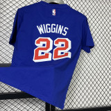 T228 WARRIORS WIGGINS #22 Blue High Quality Casual T-Shirt