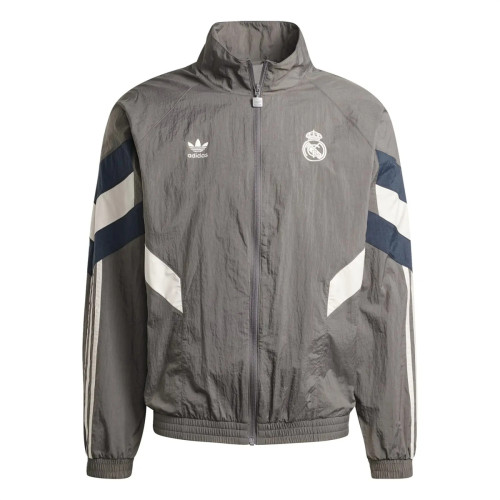 Mens Real Madrid adidas Originals LFSTLR Anthem Track Top Charcoal 2024/25