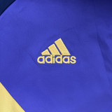 2024 Real Madrid  Black & Dark Blue Double Sided Windbreaker