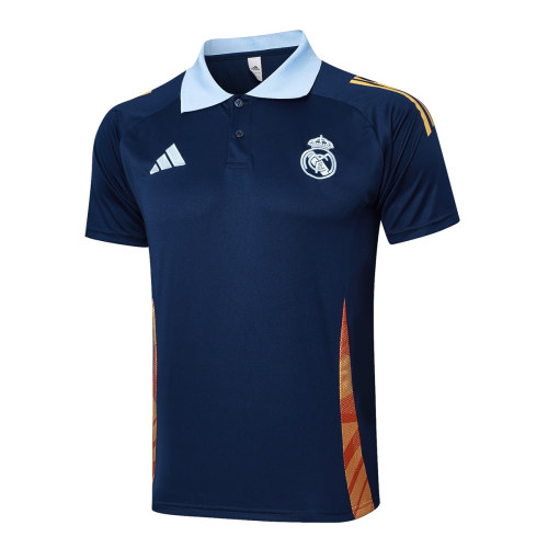 Mens Real Madrid Polo Shirt Royal 2024/25