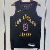 23-24 LAKERS BRYANT #8 Black City Edition Top Quality Hot Pressing NBA Jersey