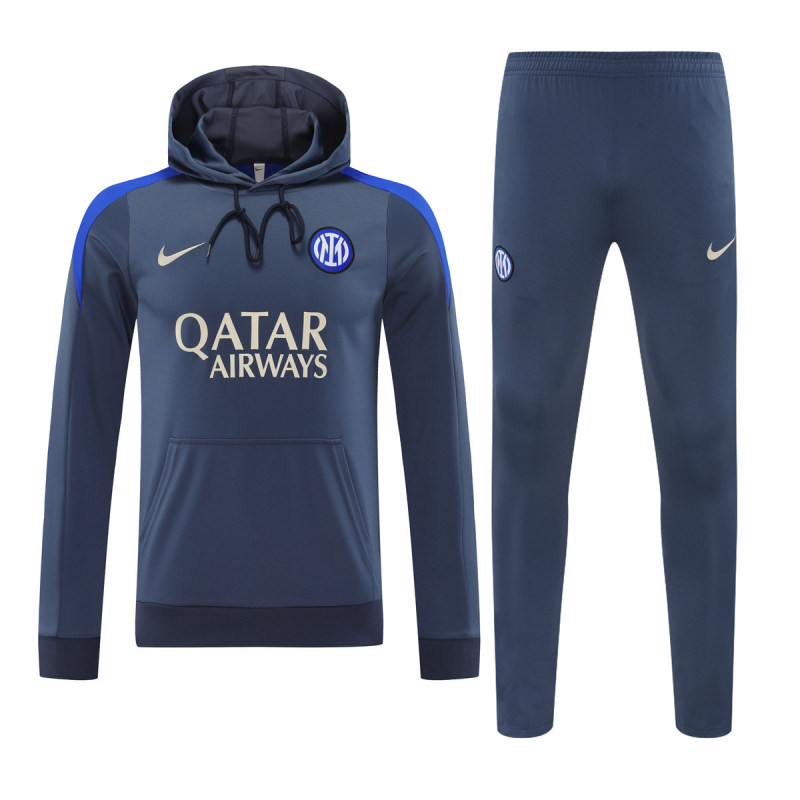 Mens Inter Milan Hoodie Sweatshirt + Pants Training Suit Royal 2024/25