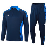 24-25 AD Royal Blue Half Pull Tracksuit