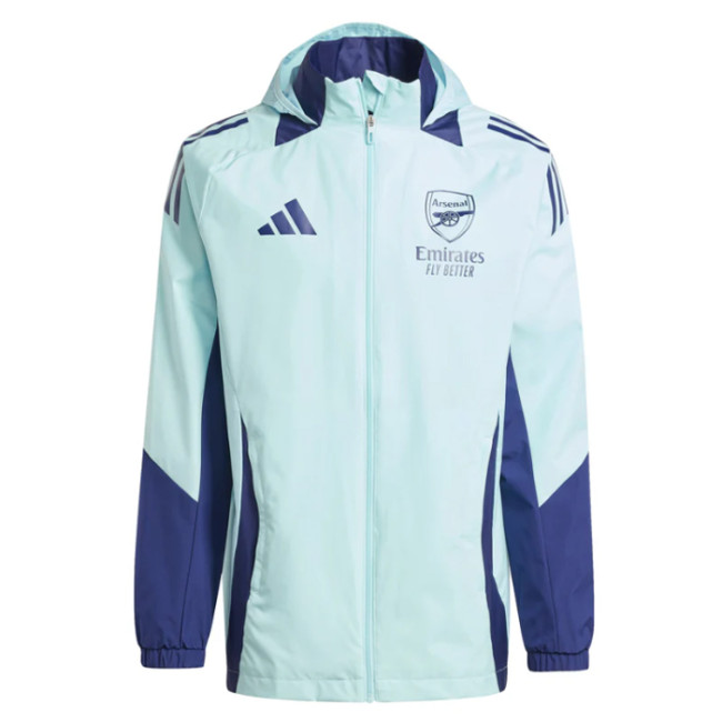 Mens Arsenal All Weather Windrunner Jacket Light Green 2024/25