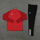 2024 AD Red Kids Half Pull Tracksuit