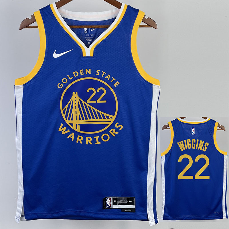 22-23 WARRIORS WIGGINS #22 Blue Top Quality Hot Pressing NBA Jersey