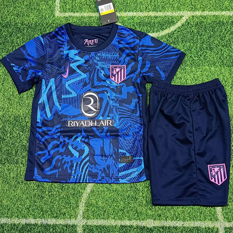 24-25 Atletico Madrid  Third Kids Soccer Jersey
