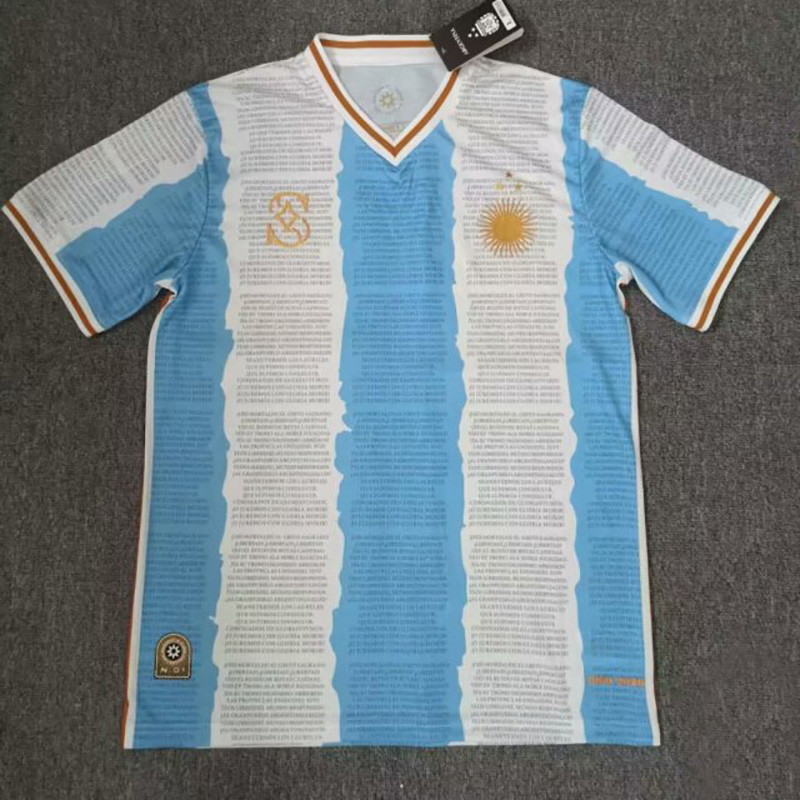 22-23 Argentina Blue White Commemorative Edition Soccer Jersey