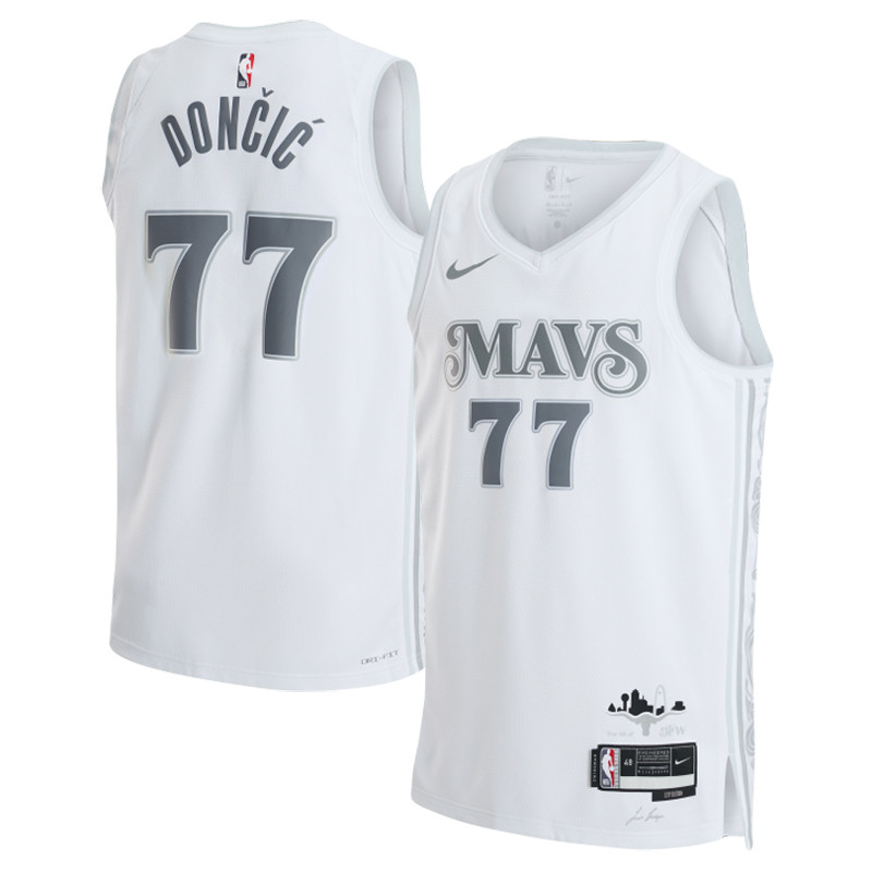 Mens Dallas Mavericks Nike White 2024/25 Swingman Jersey - City Edition