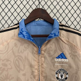 24-25 Man Utd Blue & khaki Double Sided Windbreaker