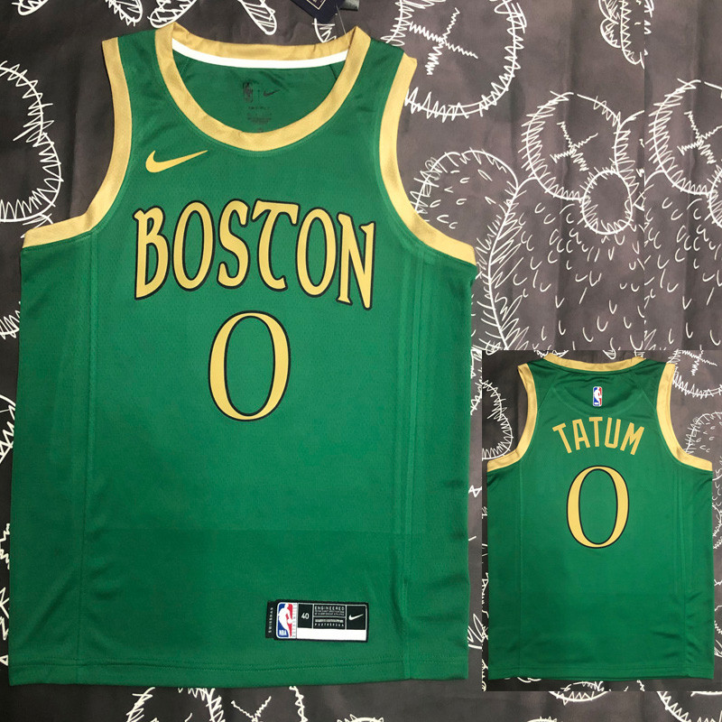 2020 CELTICS TATUM #0 City Edition Green Top Quality Hot Pressing NBA Jersey