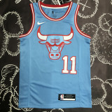 BULLS DEROZAN #11 Blue Top Quality Hot Pressing NBA Jersey