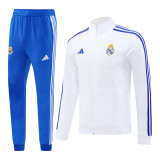 24-25  Real Madrid  White Jacket Tracksuit #01