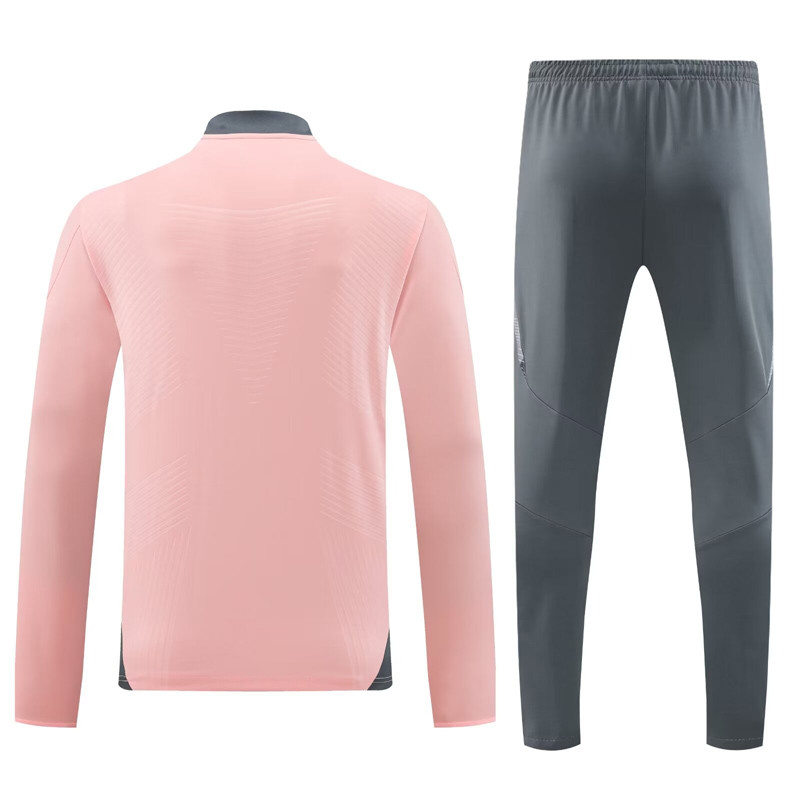 24-25  Real Madrid Pink Half Pull Tracksuit