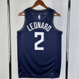 23-24 CLIPPERS LEONARD #2 Dark blue City Edition Top Quality Hot Pressing NBA Jersey