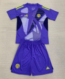 24-25 Scotland Purple GoalKeeper Kids Soccer Jersey