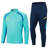 2024 JOM Light blue Half Pull Tracksuit
