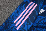 Mens Real Madrid Jacket + Pants Training Suit Blue Dragon 2024/25