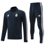 24-25  Real Madrid Royal Blue Jacket Tracksuit