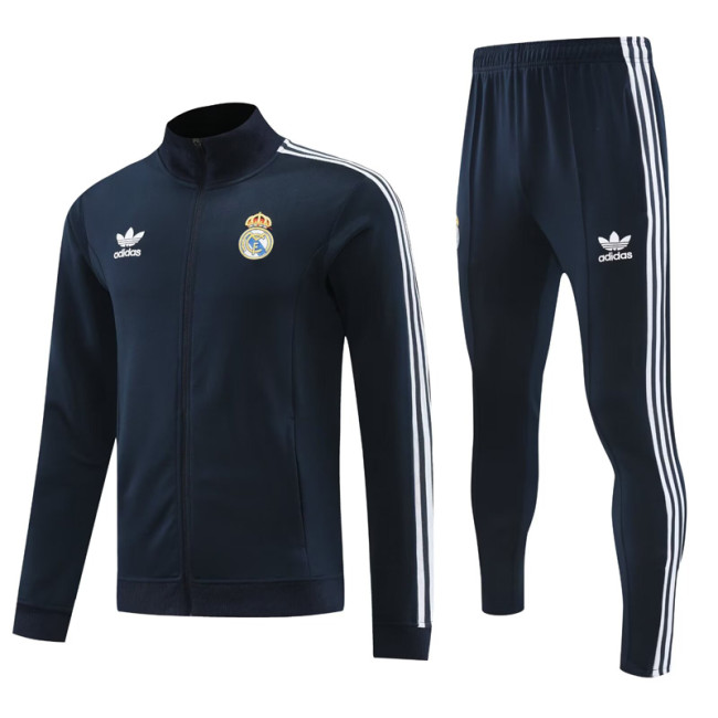 24-25  Real Madrid Royal Blue Jacket Tracksuit