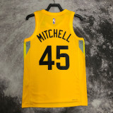 22-23 JAZZ MITCHELL #45 Yellow Top Quality Hot Pressing NBA Jersey