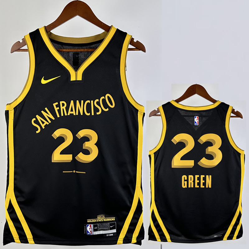 23-24 WARRIORS GREEN #23 Black City Edition Top Quality Hot Pressing NBA Jersey