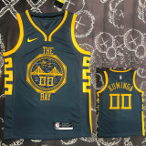 2018 WARRIORS KUMINGA #00 Black Gray Top Quality Hot Pressing NBA Jersey
