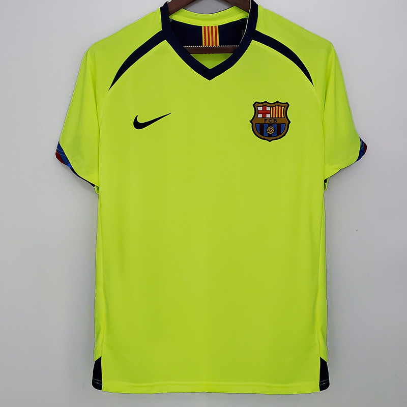 2005-2006  Mens Barcelona Away Retro Soccer Jersey