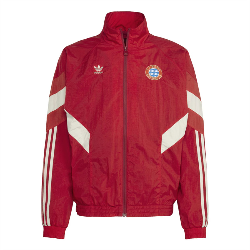 Mens Bayern Munich adidas Originals Lifestyler Full-Zip Track Jacket Maroon 2024/25